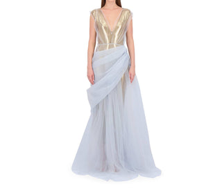 Vestido Bethelhelena com sobreposição de algodão doce