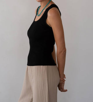 Donni. - Vintage Rib Lace Tank Top