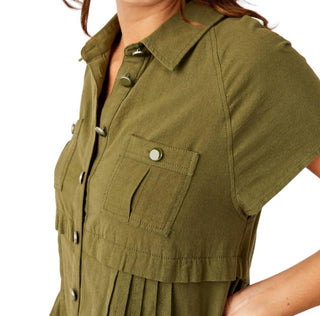 Free People - Vestido curto Ronnie Poplin