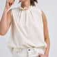 Chimala - Sleeveless Tuck Collar Blouse