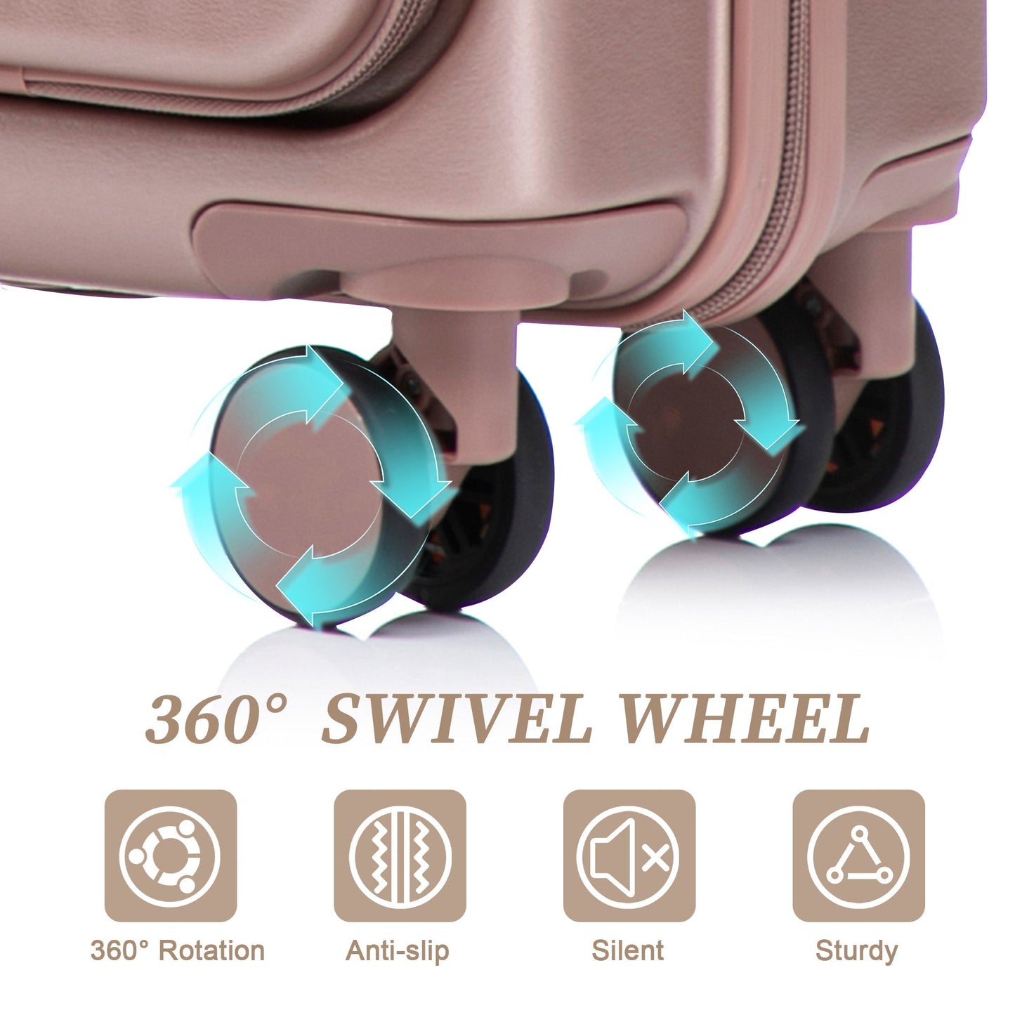 14'/20' 2-Piece ABS Spinner Wheel Luggage Set