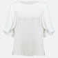 Joseph Ribkoff - Scoopneck Blouse With Pleated Sleeves