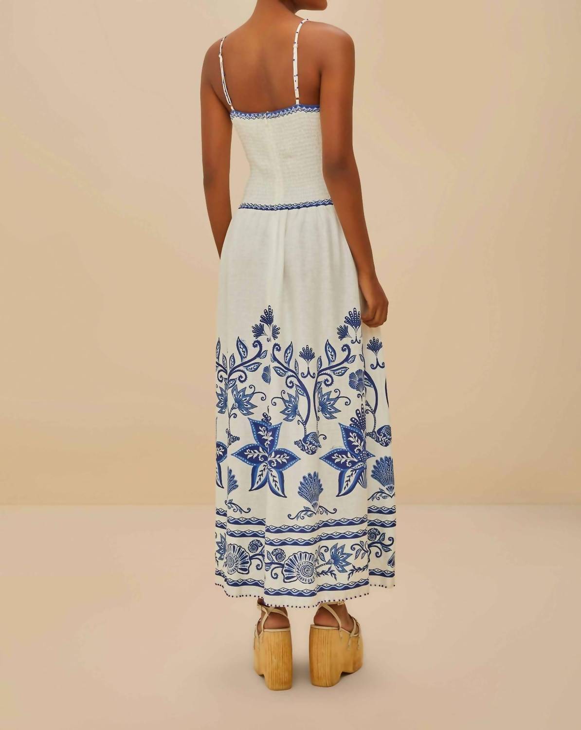 Farm Rio - Shell Garden Midi Dress