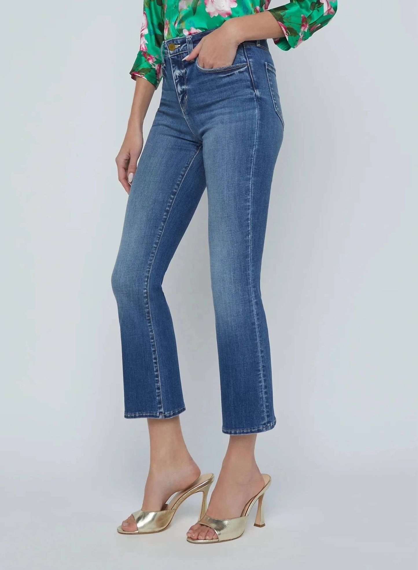 L'Agence - Tati High Rise Micro Boot Jean