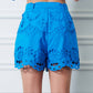 Ciebon - Embroidered Lace Shorts
