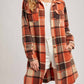 Bluivy - Women's Flannel Plaid Longline Shacket