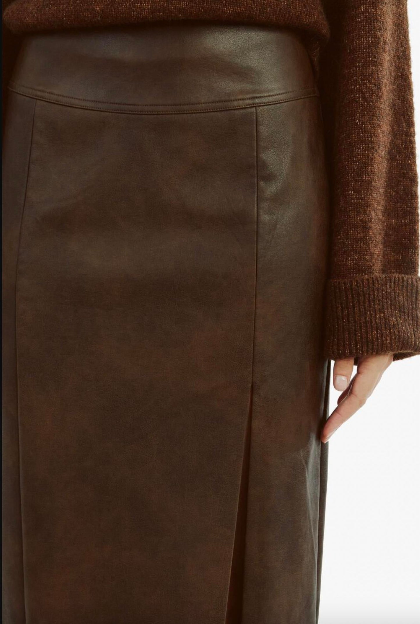 Bardot - Dante Faux Leather Midi Skirt