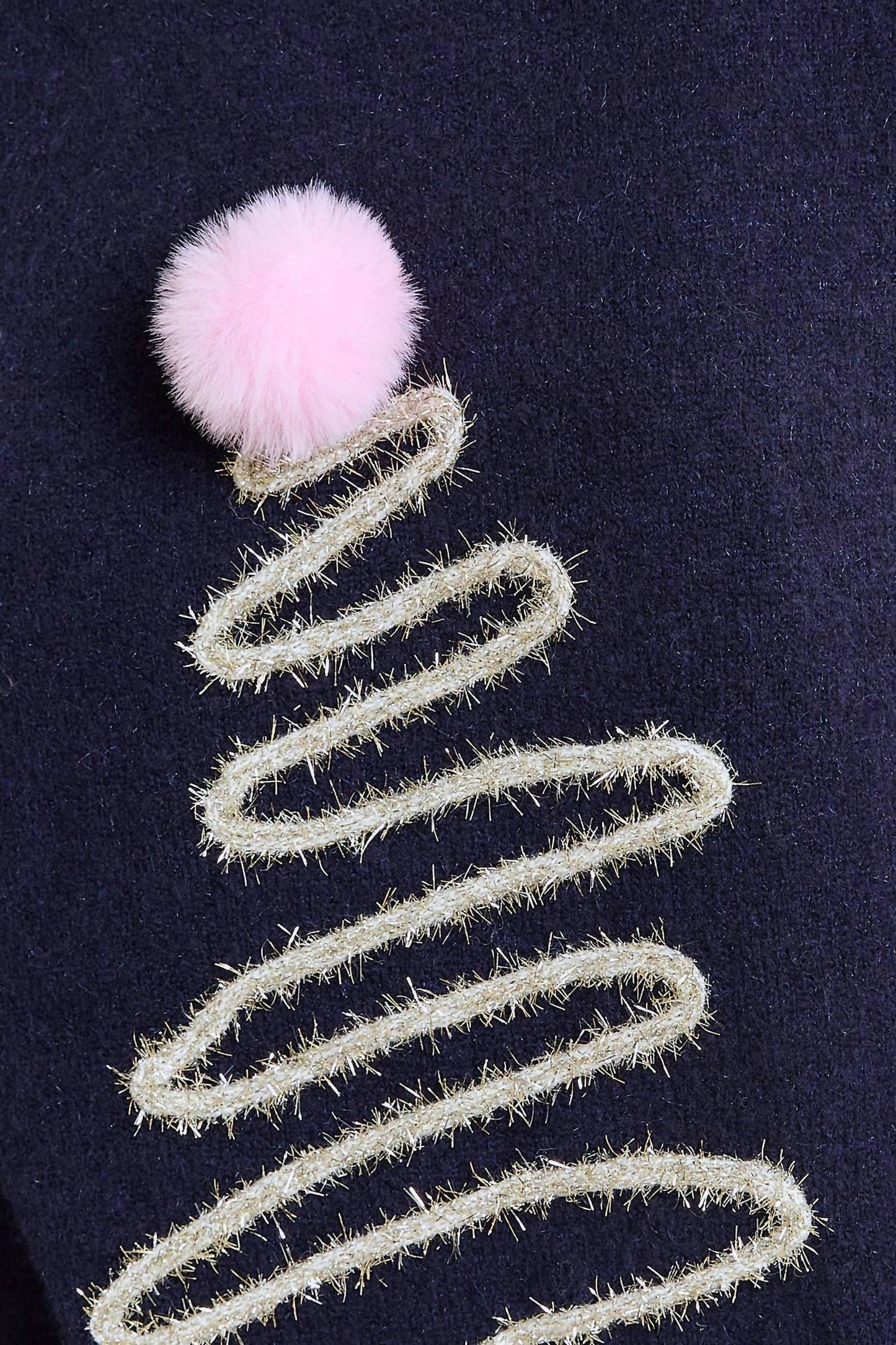 Le Lis - Round Neck Tree Applique Sweater