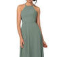 Sorella Vita - Simple Bridesmaid Dress with High Halter Neckline