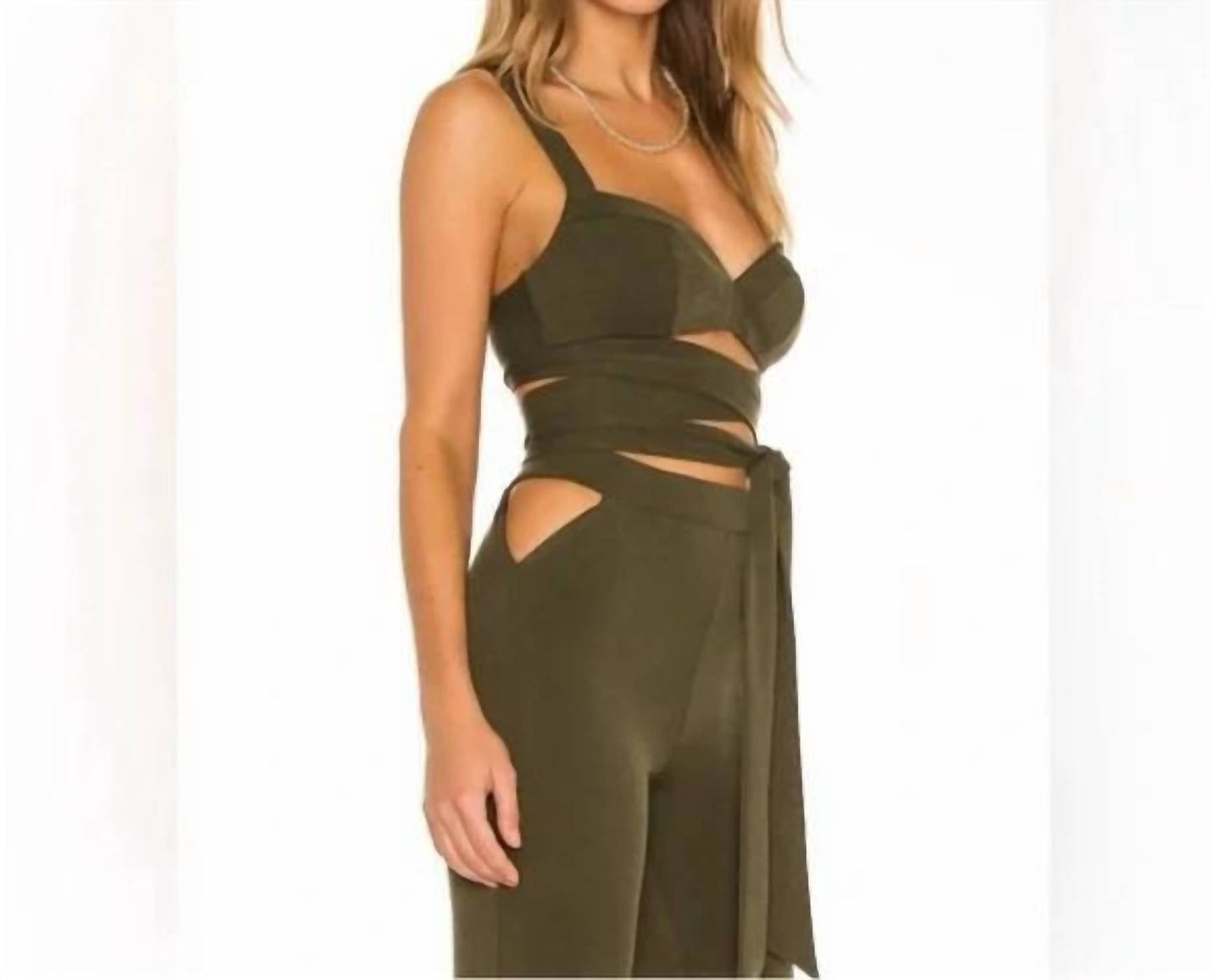 Michael Costello - Levi Crop Wrap Top