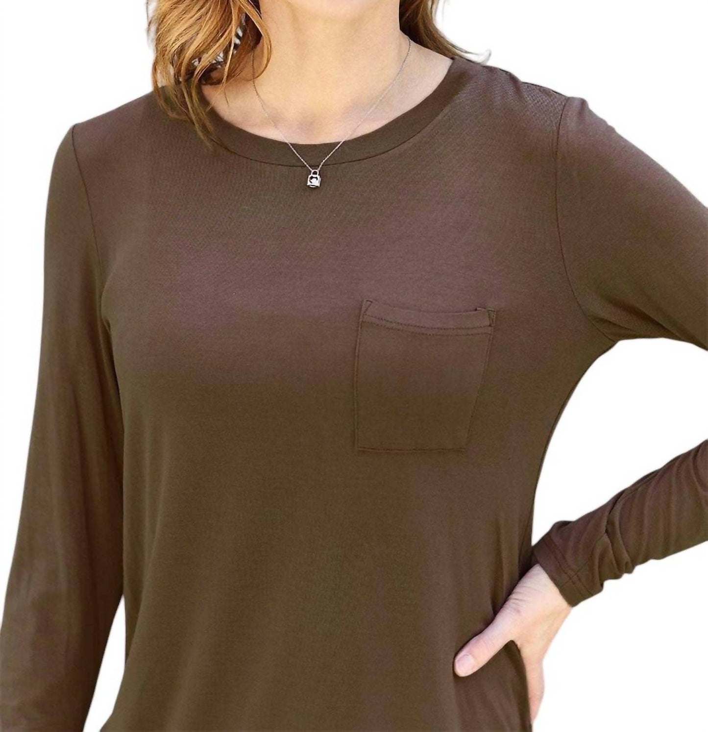 Basic Bae - Luxe Long Sleeve Top With Pockets