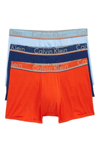 Calvin Klein - Cueca boxer masculina 3 cuecas confortáveis ​​de microfibra