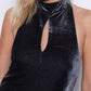 Tart Collections - Panne Mock Neck Key Hole Top