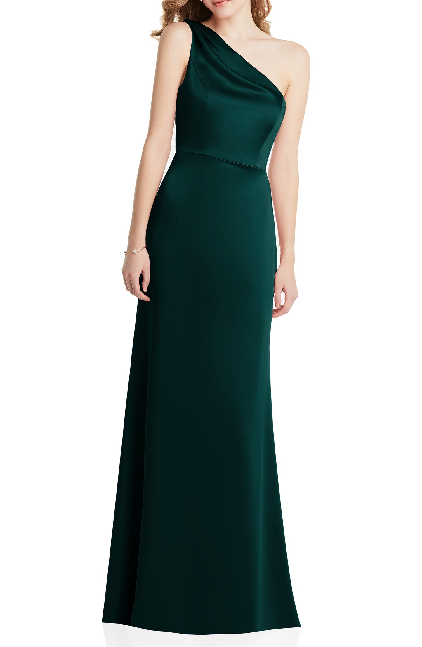 Lovely One-Shoulder Dress evergreen size 4