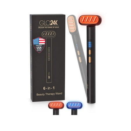 GLO24K Beauty Therapy Wand - Dual LED & Vibration