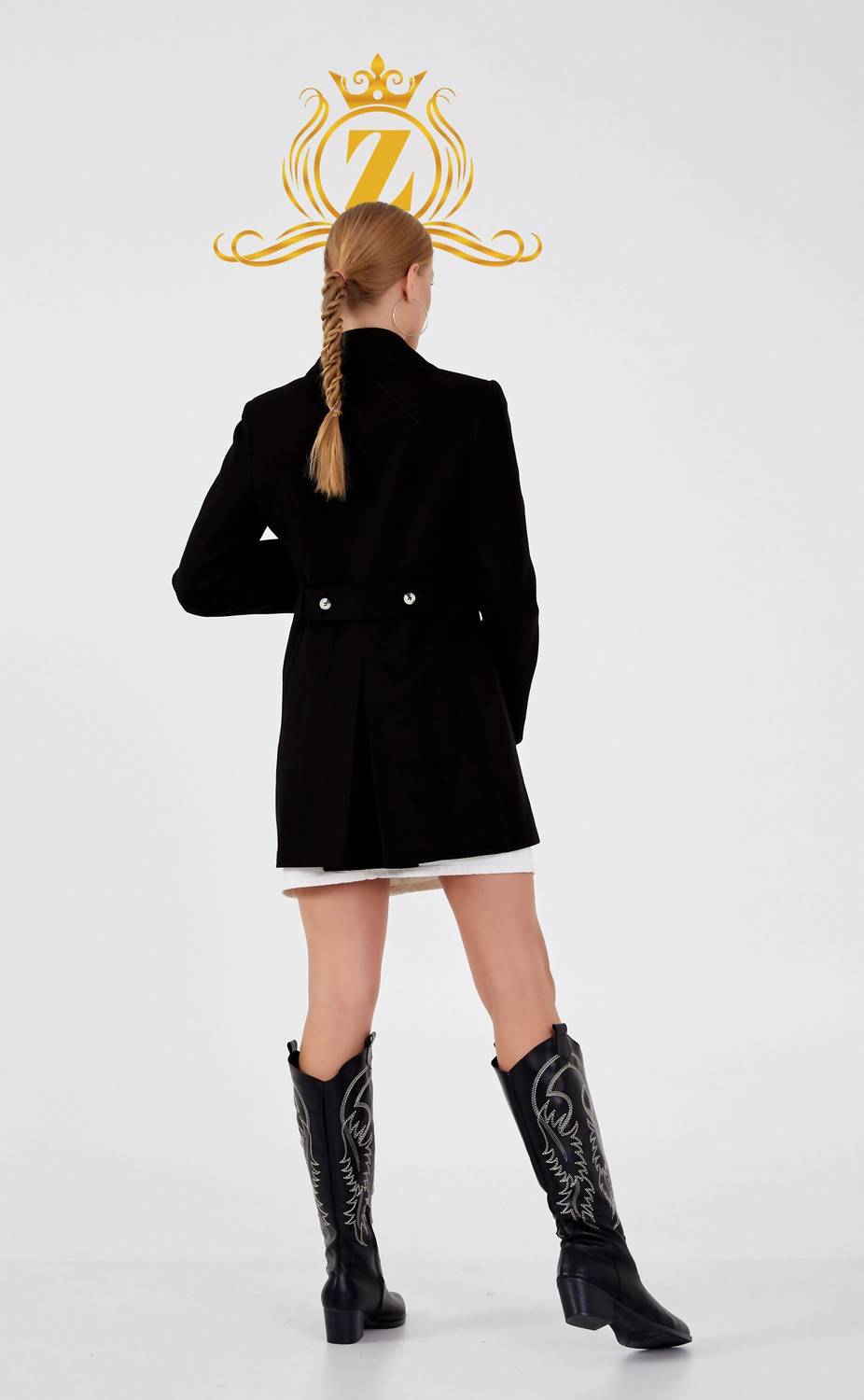 Zaalima Fashion - Solid Color Regular Coat