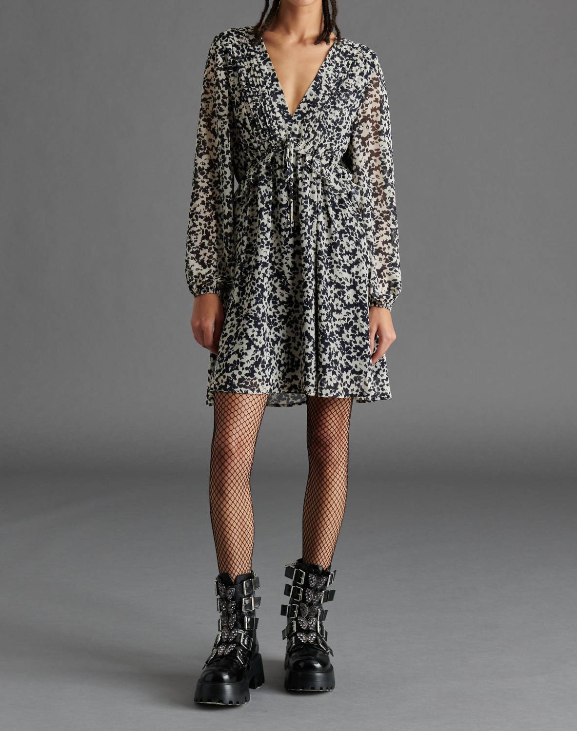 Steve Madden - Rami Floral Print Chiffon Dress