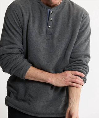 Jachs New York - Suéter Henley Union com forro Sherpa e jacquard reciclado