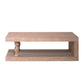 Rustic Solid Wood Coffee Table with Open Shelf – 47.2"
