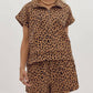 Entro - Animal Print Drawstring Shorts