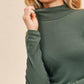 Paper Crane - Ribbed Knit Turtleneck Top