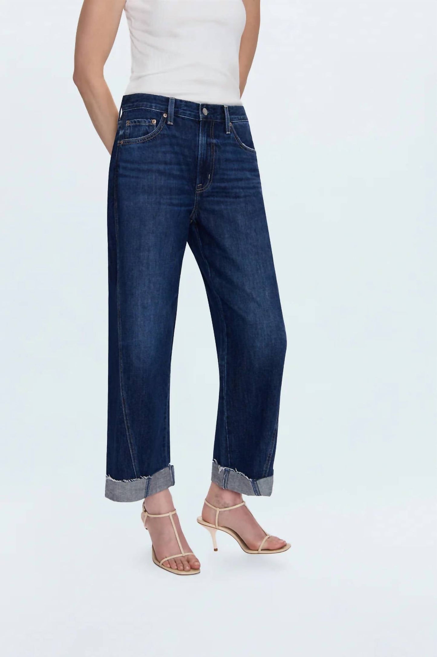 Pistola - Women's Kacey Mid Rise Cuffed Boyfriend Jeans