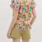 Entro - Floral Design Scalloped Top