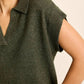 Tommy Bahama - Pebble Stitch Collared Short Sleeve Sweater