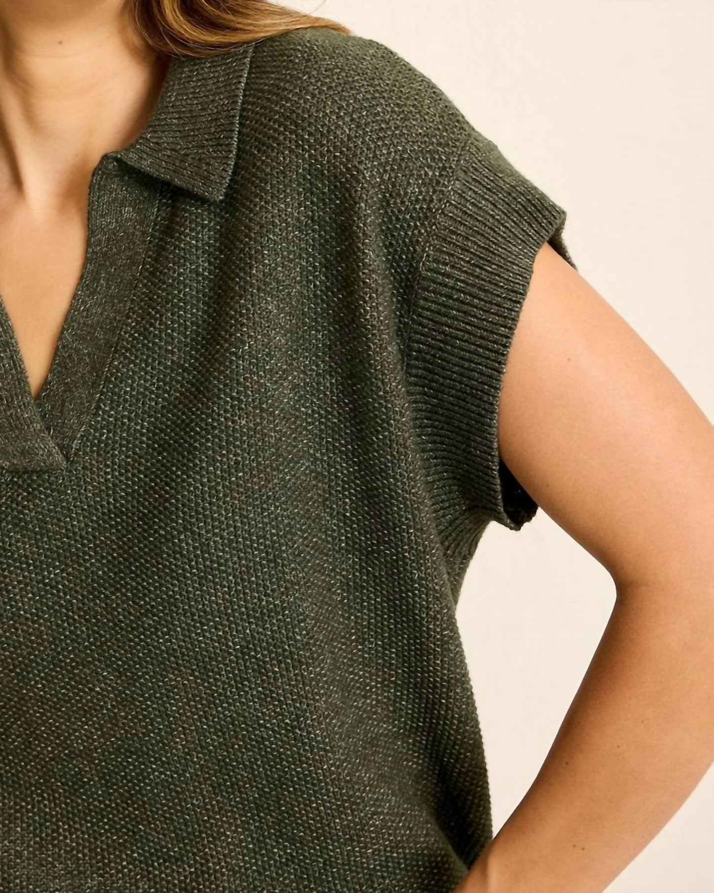 Tommy Bahama - Pebble Stitch Collared Short Sleeve Sweater