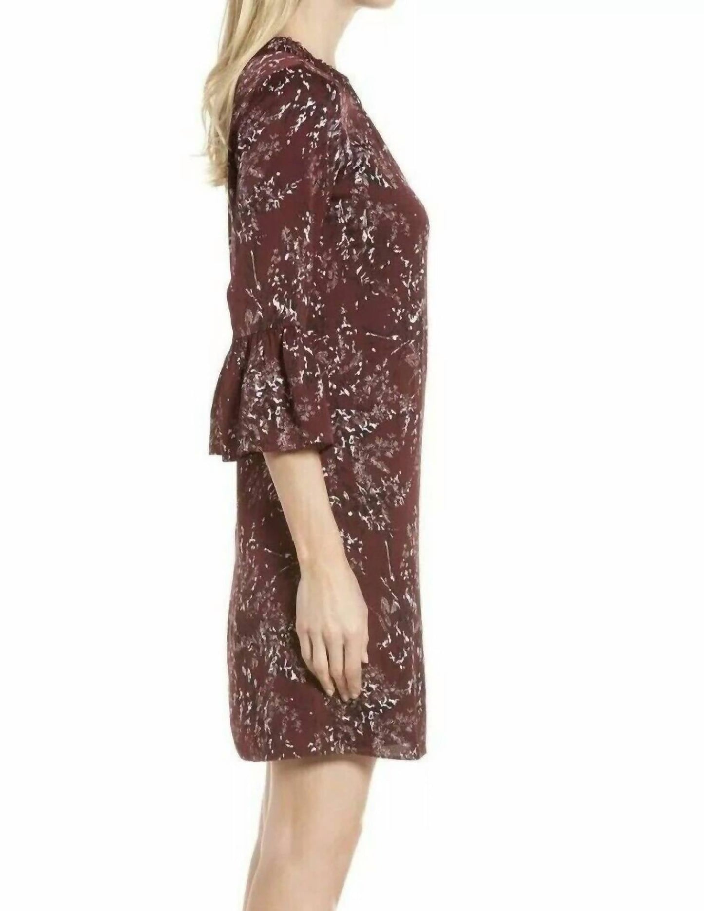 Nordstrom - Signature Silk Blend Floral Print Shift Dress