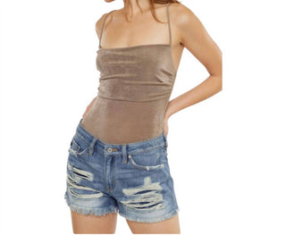 Kancan - Shorts jeans boyfriend de cintura média