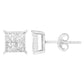 Sterling Silver 3/4 cttw Composite Diamond Stud Earrings (I-J, I2-I3)