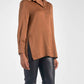 Elan - Button Down Top Side Slit Blouse