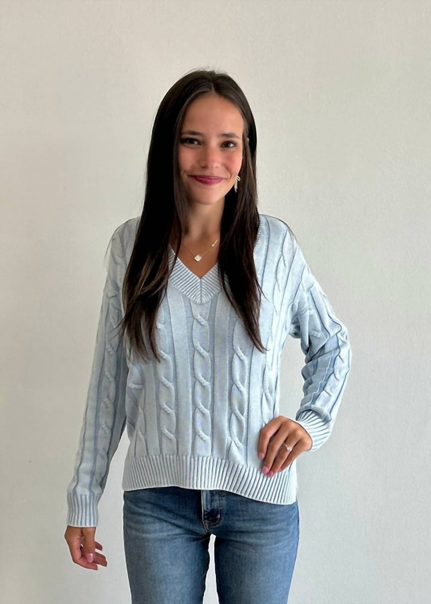 J. Society - V-neck Cotton Sweater