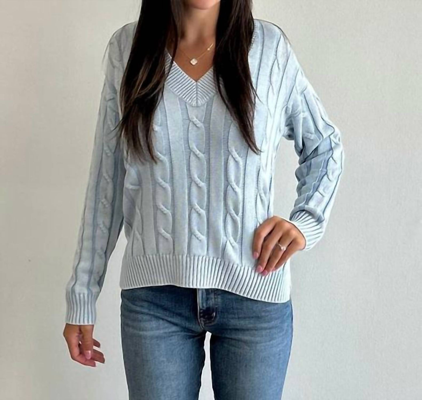 J. Society - V-neck Cotton Sweater