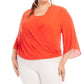 Karen Kane - Drape Front Crossover Top - Plus