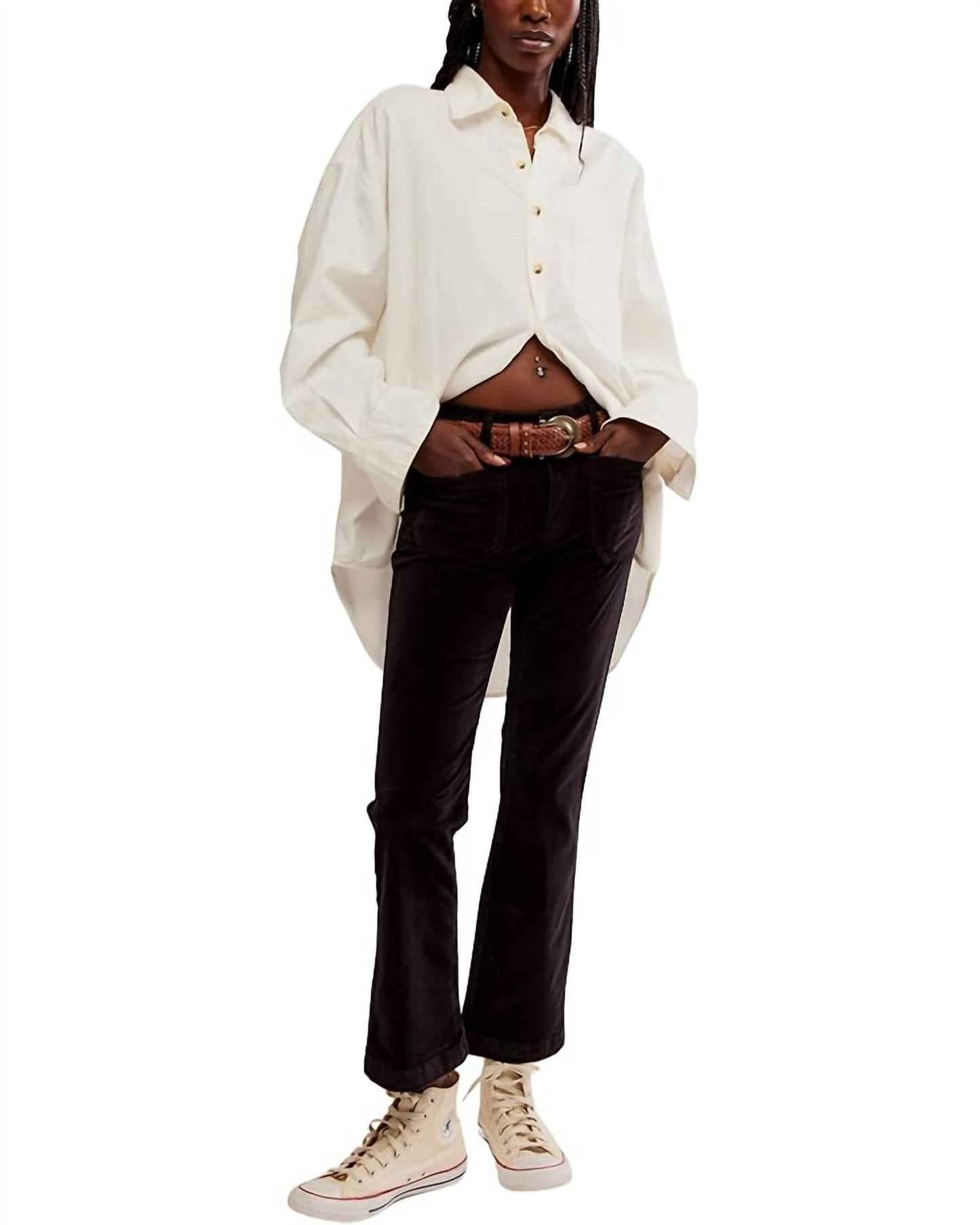 Free People - High Time Kick Flare Velvet Pants
