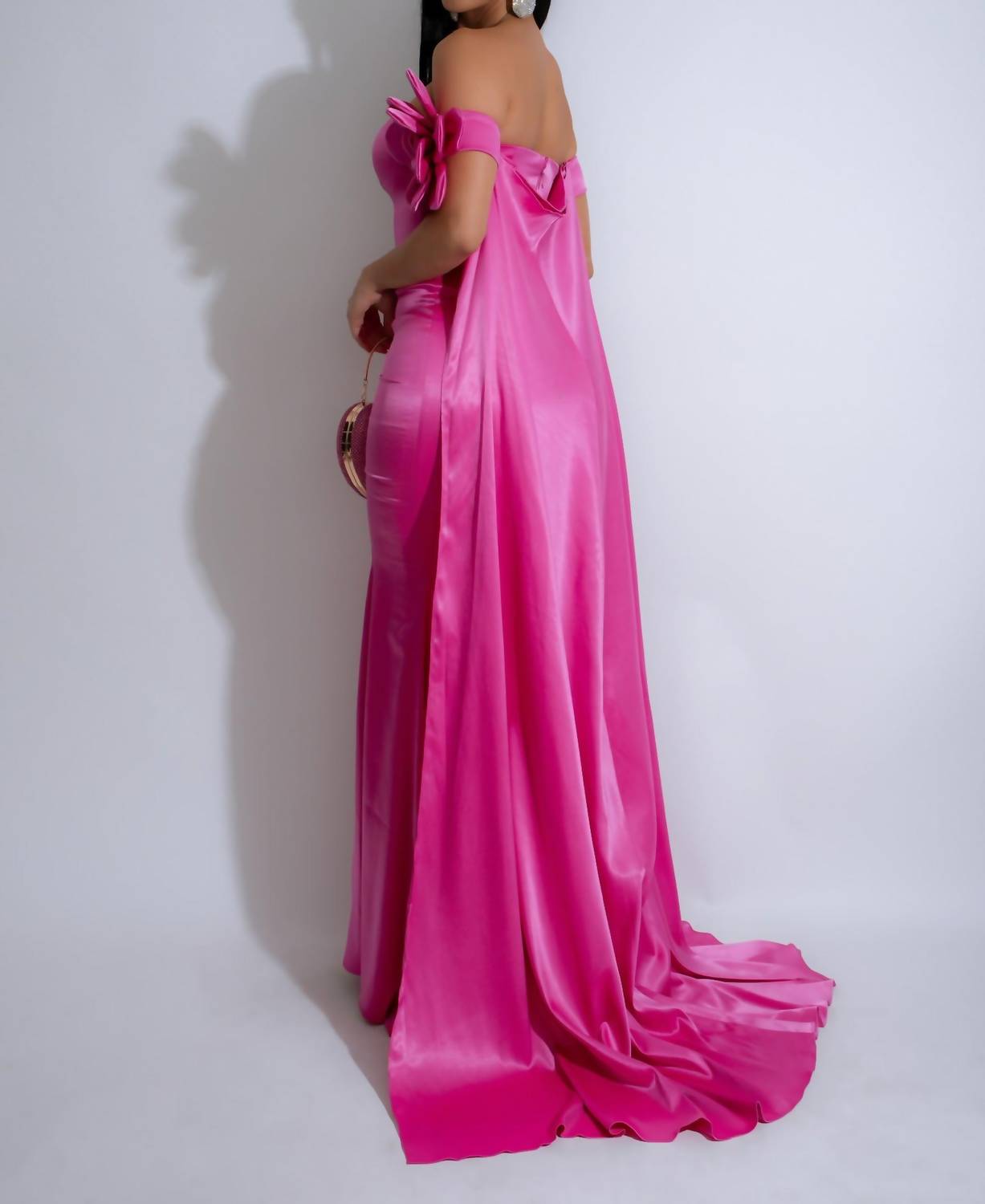 Diva - Royal Dream Satin Floral Maxi Dress