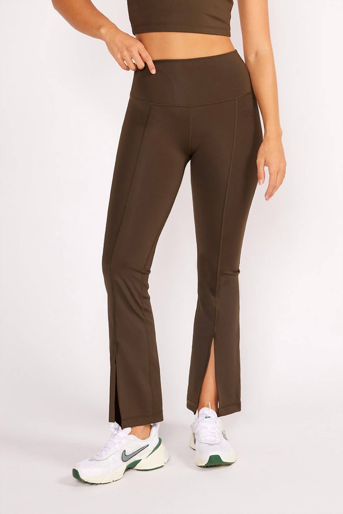 Cream Yoga - Cropped Flare Yoga Pants