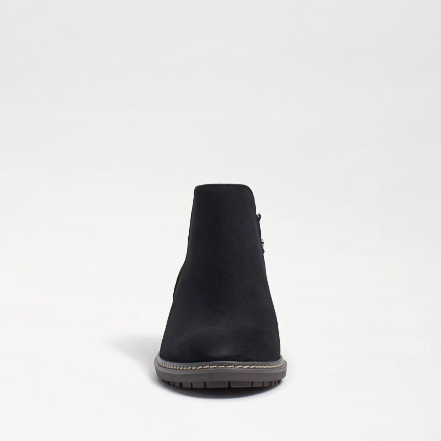 Sam Edelman - Women's Pryce Leather Round Toe Stacked Heel Slip-on Ankle Boots