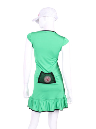 Love Love Tennis - Vestido feminino Kelly Monroe Tennis com franzido