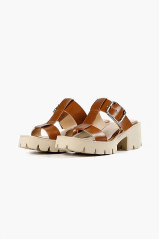 All Black - Mule Lugg com fivela feminina