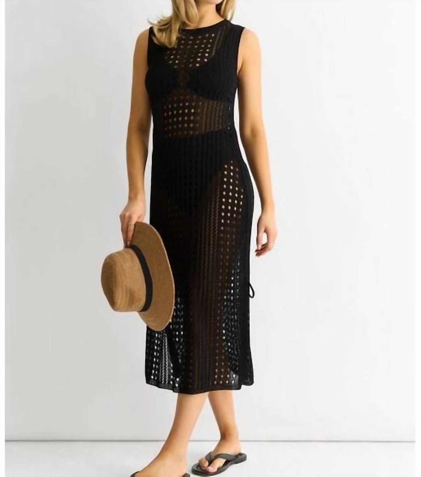 Lucy Love - Crochet Knit Bodycon Midi Dress