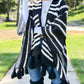 Amoli - Western Textured Pattern With Chunky Tassel Cardigan