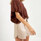 2.7 August Apparel - Faux Leather Shorts