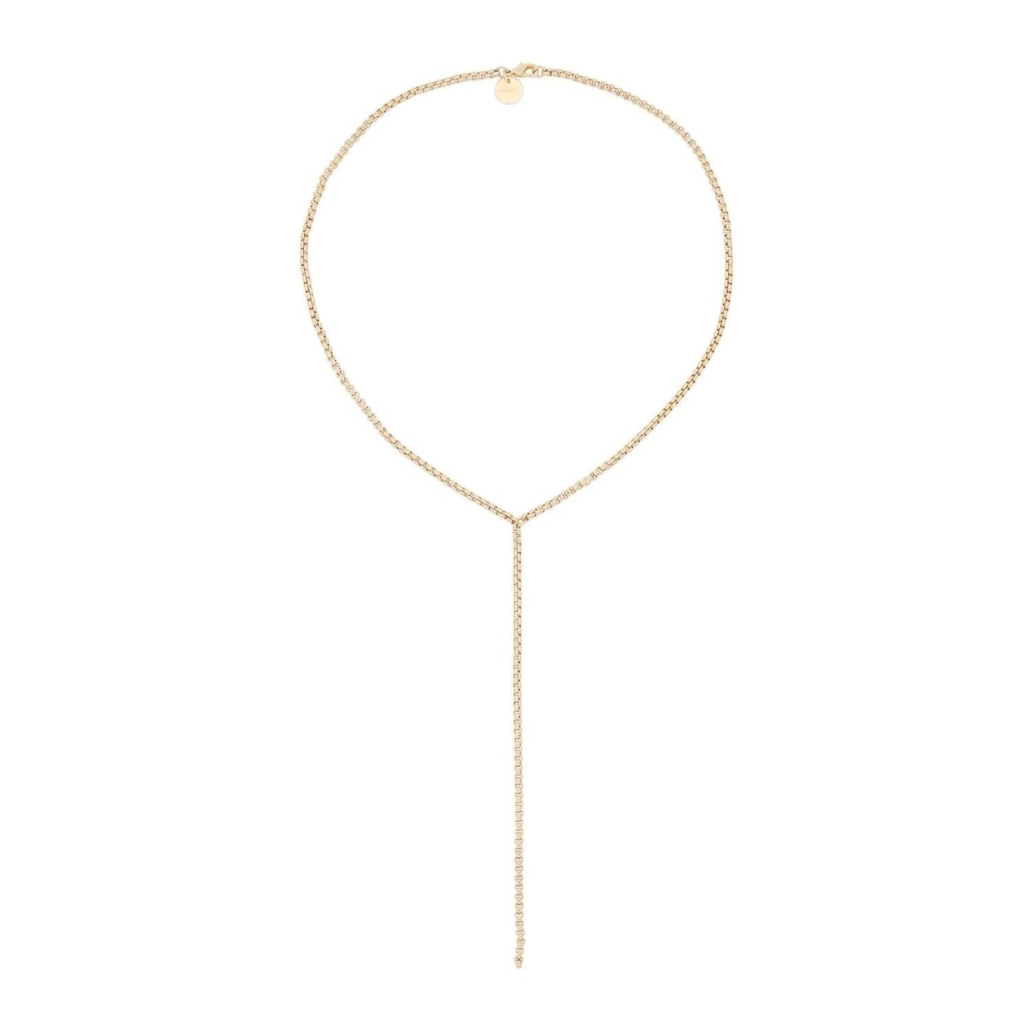 Eklexic - Thin Luciana Box Chain Lariat
