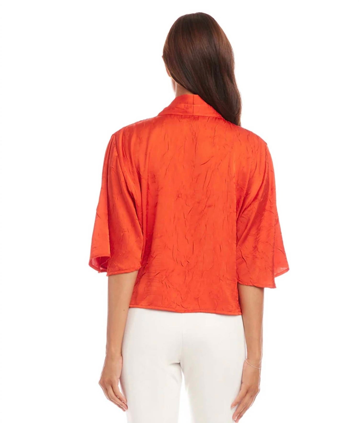 Karen Kane - Flare Sleeve Tie Front Top