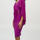 Joseph Ribkoff - Chiffon Overlay V-neck Sheath Dress
