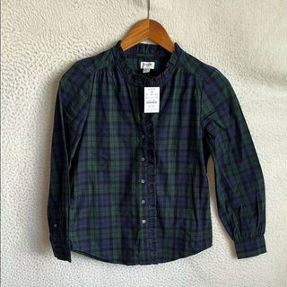 J.Crew - Camisa xadrez feminina com botões