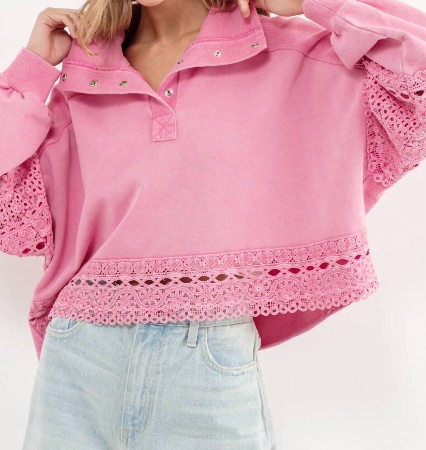 Blue B - Powerpuff Lace Pullover